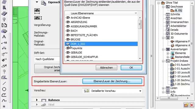 ArchiCAD 14 - 8. Layersichtbarkeit bei Zeichnungen