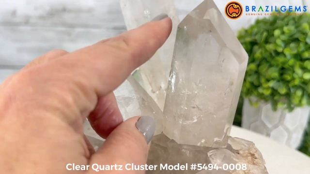 Model # 5494-0008 Clear Quartz Cluster by BrazilGems.com 🏷 FOR SALE🛍🛒Shop Now