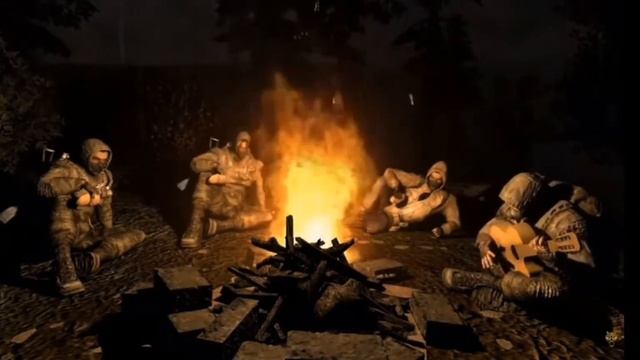 S.T.A.L.K.E.R ночь, гитара,костёр