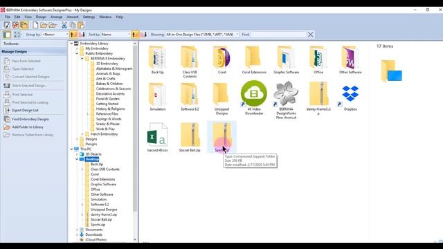 23.07 Master BERNINA Embroidery Software 8—Zipping & Unzipping Designs