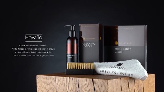 Solitaire Amber Collection Shoe Care CLEANING LOTION SET