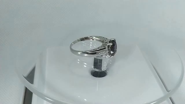 Кольцо с натуральным необлагороженным  сапфиром  Танга (Танзания) 3.04 ct Размер 18 Серебро 925
