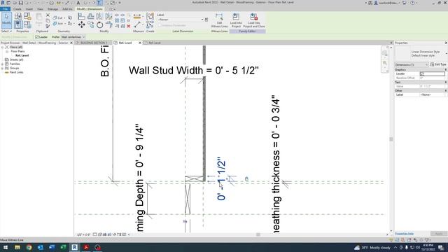 Revit Help:  Family Parameters for Visibility and Dimensional Changes in a Detail Component