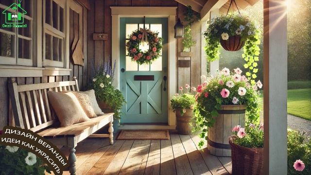 Интерьер веранды в доме и декор в деревенском стиле как украсить 🏡🪴🪻 (16)
