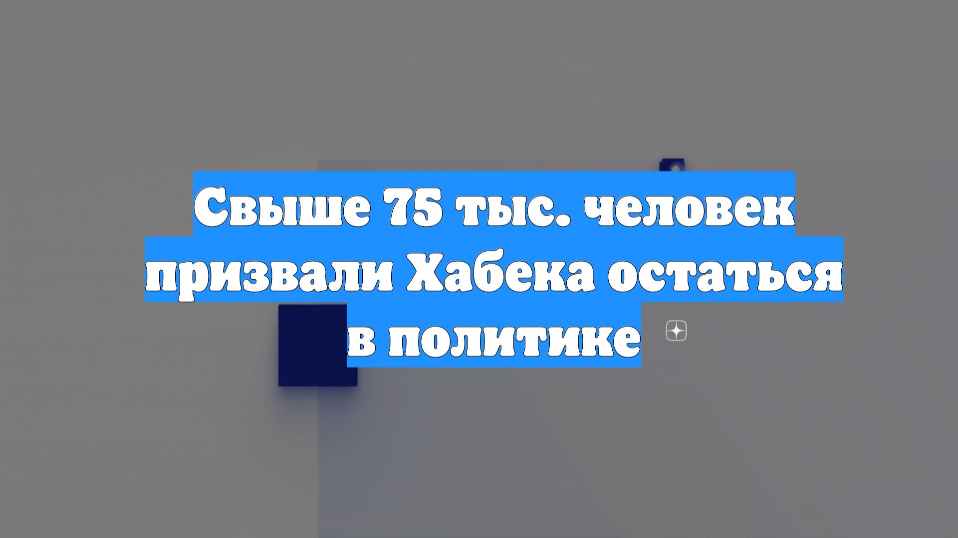 Свыше 75 тыс. человек призвали Хабека остаться в политике