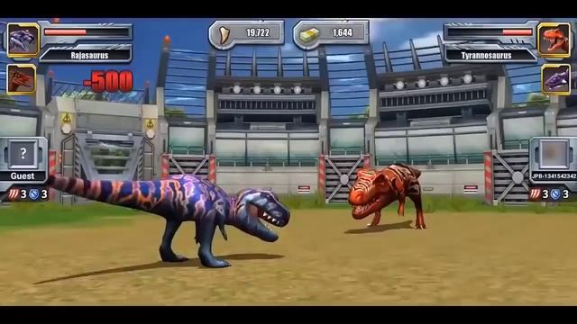 YUTYRANNUS VS RAJASAURUS, SHUNOSAURUS AND UTHARAPTOR -  JURASSIC TOURNAMENT || JURASSIC PARK BUILDE