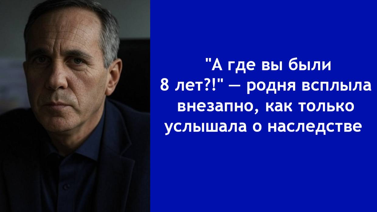 Они забыли обо мне на 8 лет… пока не узнали о деньгах