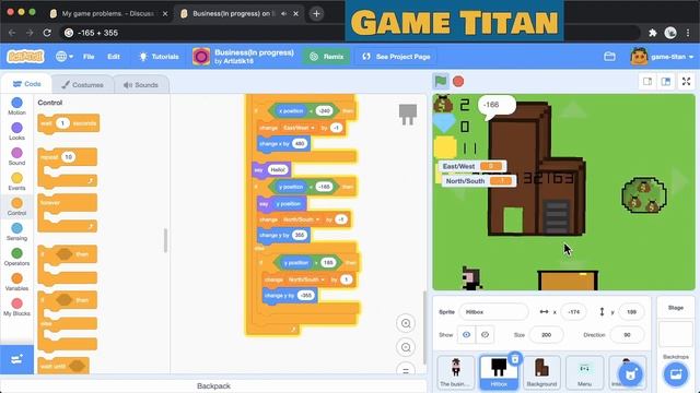 My game problems | Scratch Forum Replies