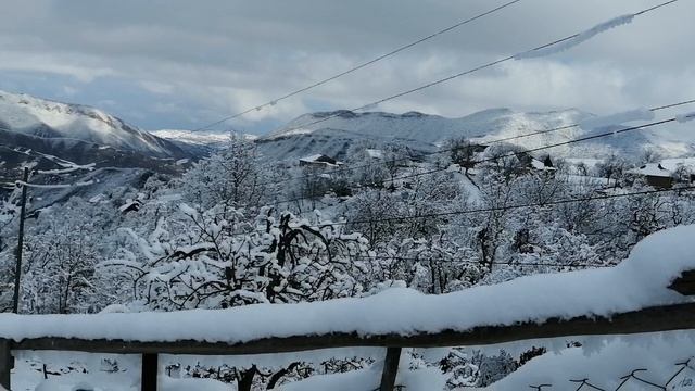 Горы Дагестана, красивая зима в горах Дагестана как в сказке