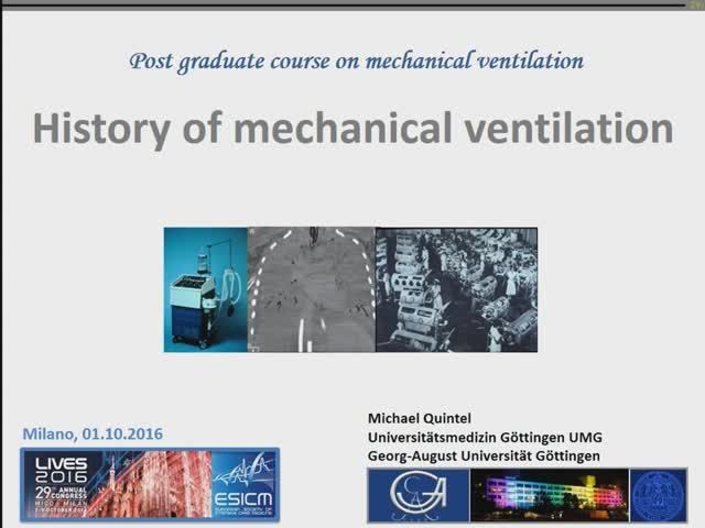 2016 History of mechanical ventilation Michael Quintel