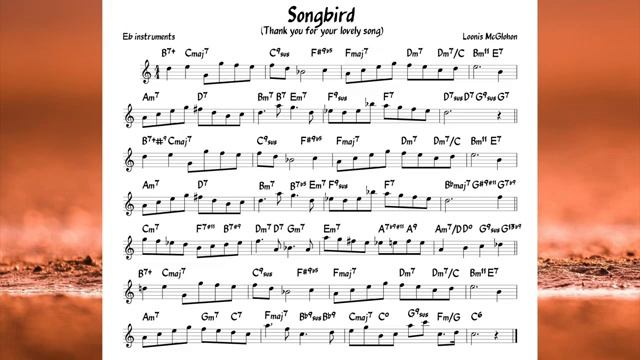 Songbird (Loonis McGlohon) Backing track + score for Eb alto instruments