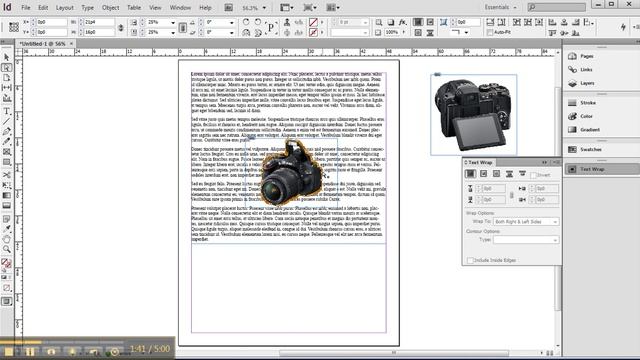 wrapping Text around Graphics with clippingpath Indesign CS6