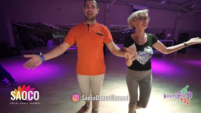 Man and Olga Safonova Salsa Dancing at Rostov For Fun Fest 2018, Sunday 04.11.2018 (SC)
