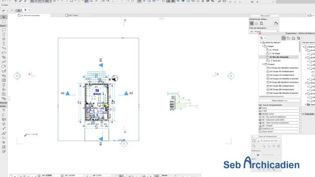 Archicad - RAQ1 - copier coller un bâtiment - trouver une palette - apprendre archicad facilement