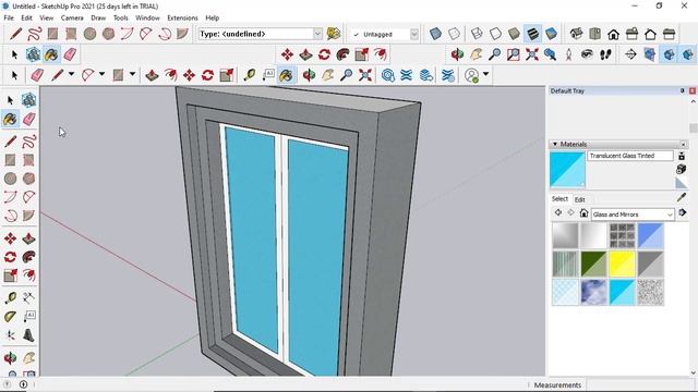 sketchup aluminium window design