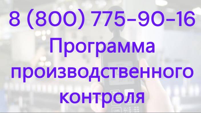 Гайд по разработке программы производственного контроля