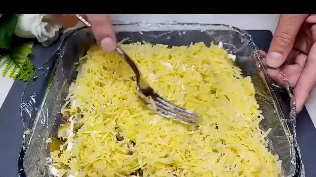 Очень вкусная запеканка с картошкой и мясом #запеканка