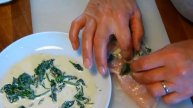 Roast Chicken with Cheese and Spinach