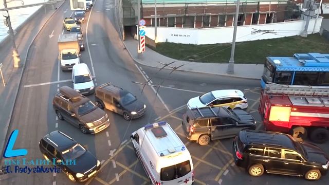 Будничные пробки в центре Москвы