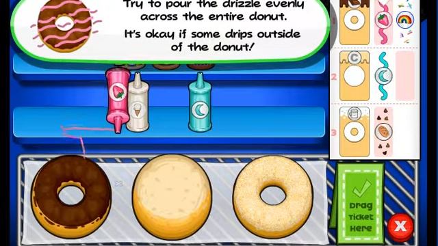 Fazendo donuts - Papa's Donuteria