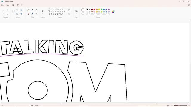 How to draw the Talking Tom & Friends logo using MS paint | How to draw on your computer