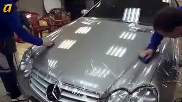 Оклеивание капота Mercedes   Autosecurity