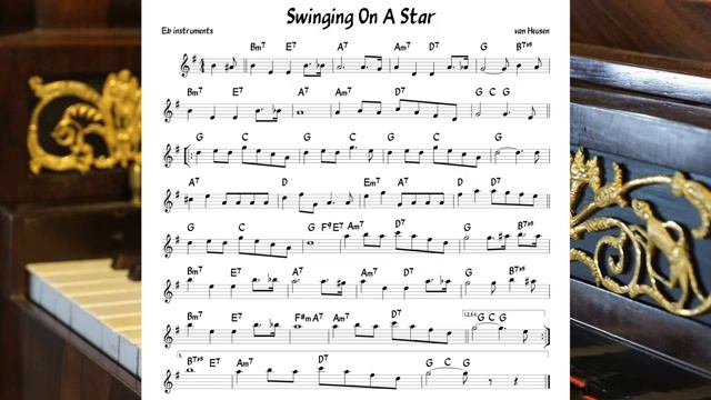 Swinging On A Star (Van Heusen) Backing track + score for Eb alto instruments