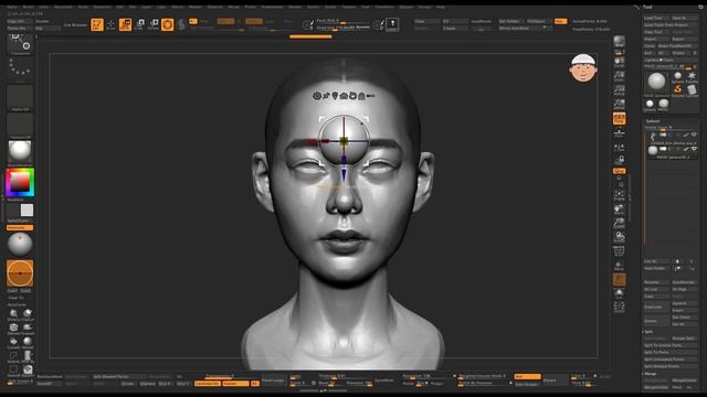 Zbrush Head Sculpting | 지브러쉬 얼굴 조형 #001 [ 선자 | Sunja ]