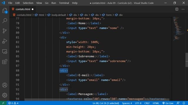 0315 - Estilizando nosso formulário com CSS