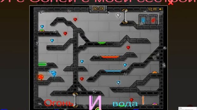 Огонь и вода с Софией с моей сестрой №1 Мини стрим