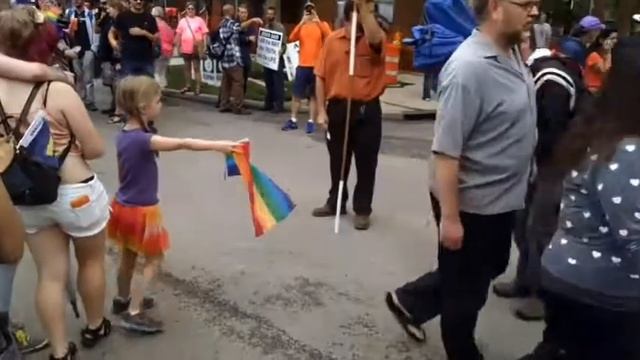 Little girl holding pride flag🏳🌈✨