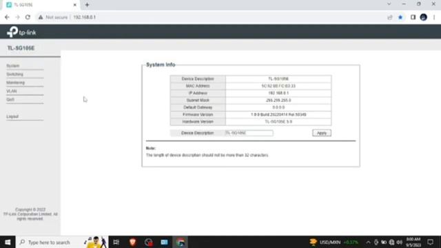 TpLink Smart switch Umbox And Setup Bandwidth management