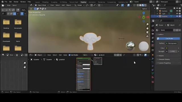 basics of gradient materials_color ramp node|in tamil|blender 3.0 version|shading