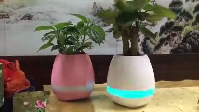 Creative Multifunction Pots  with Bluetooth Speaker Smart Music Flower Pots + Playing Piano Sound