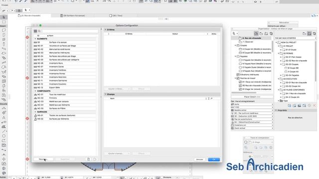 Archicad - Tableau de Surfaces et Fenetres - RAQ 7 - apprendre archicad facilement Formation