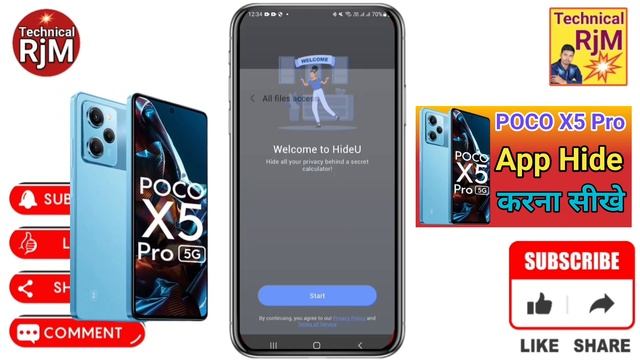 Poco X5 Pro 5G Me App Hide Setting kaise Kare | How To Apps Hide in Poco X5 Pro 5G