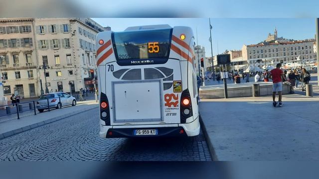 Heuliez Bus GX 137 n°2055 de la RTM opérateur de la Métropole Mobilité le bus sur la ligne 55