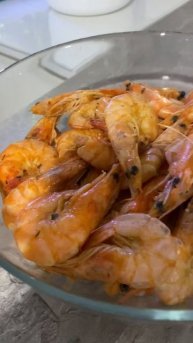 Жареные креветки #еда #мукбанг #кушаюнакамеру #ужин