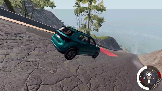 Car Crash T-Cross/R Line (No Brakes Downhill/OFF ROAD - BeamNG drive) #beamngdrivemods