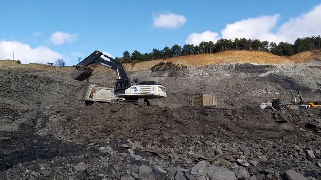 Hidromek 500LC H4 635WL Loder Volvo EC700 Aynı Sahada