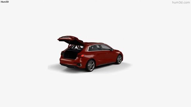 Audi A3 S-line sportback with HQ interior 2023 3D model by 3DModels.org