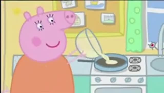 Peppa pig. Pancakes day. ESL video for kids with subtitles .