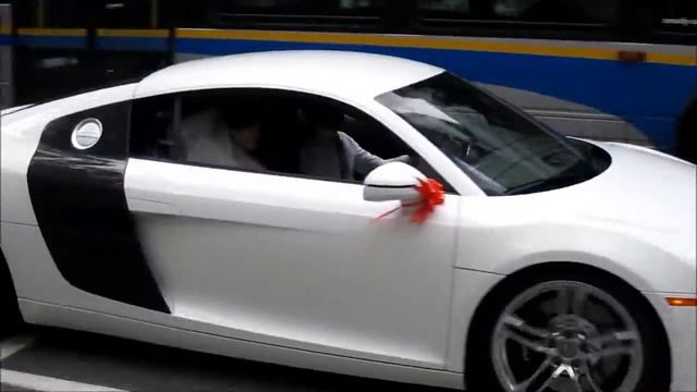 White Audi R8 - JUST MARRIED