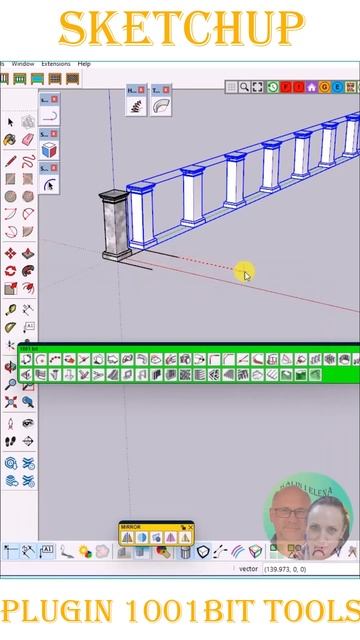 #Linear Array In#sketchup  SketchUp With #1001 Bit Tools #урок #plugins