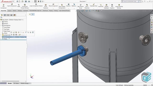 SOLIDWORKS Routing - Start Route