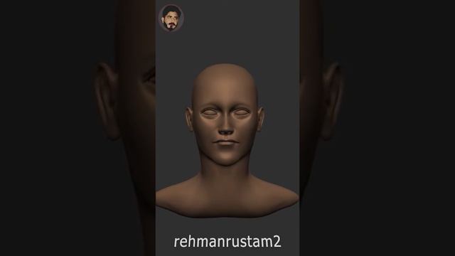 Female head sculpt in Zbrush