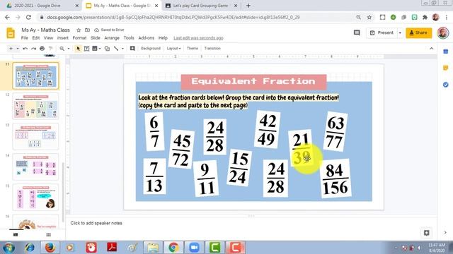 Online Learning Math Games using Google Slides - mini clip