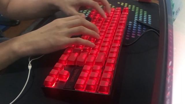 (ASMR) Redragon Kumara K552 mod (redragon k552 + Akko Vintage White)