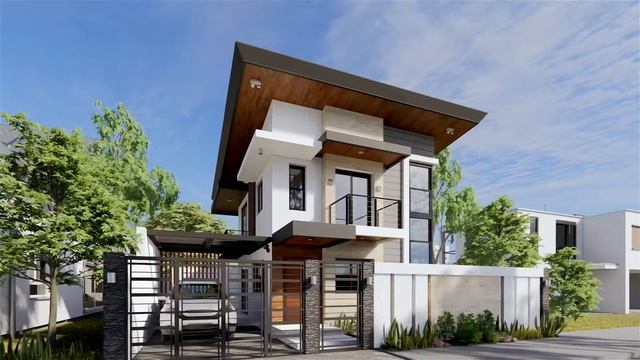 2 - STOREY RESIDENTIAL ( 6m x 7m ) - 2 BEDROOM ( SKETCHUP- ENSCAPE )