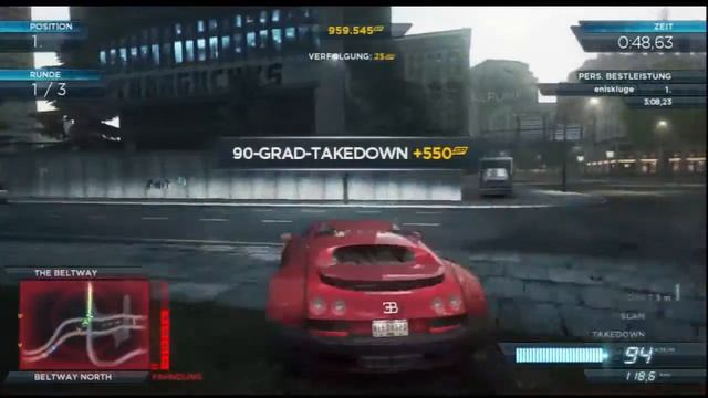 Need for Speed Most Wanted - Bugatti Veyron Gameplay [HD]